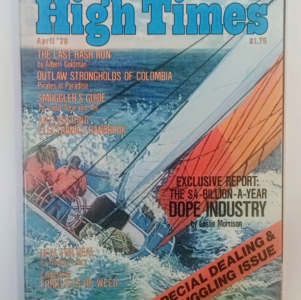 Vintage High Times Magazine April 1978 Issue #32 Dope Smuggling Free Shipping